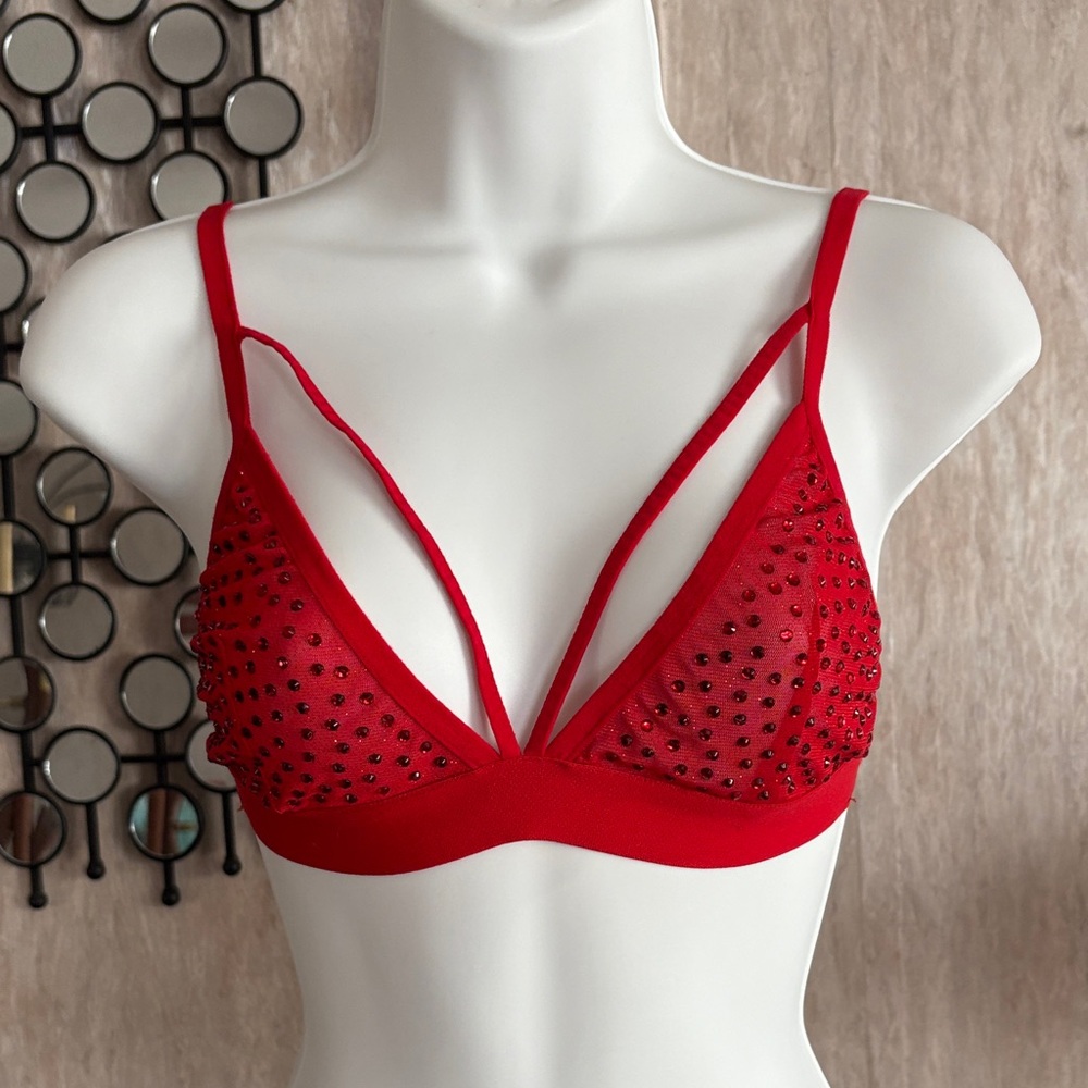Windsor Red Studded Bralette